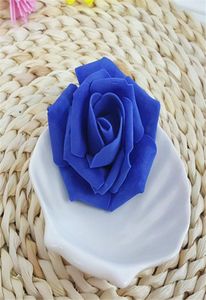 50pcs Whole Foam Rose Flower Head Borland Color Artificial Rose Flowers Bouquet Handmade Wedding Decorations Home For Festive 1589532