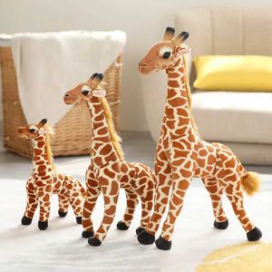 Animais de pelúcia de pelúcia de girafa de girafa brinquedos de pelúcia de alta qualidade bonecas de abalo