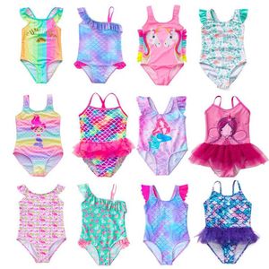 One-Pieces Womens Swimwear 3-10 year girls swimwear 2023 fashionable mermaid childrens swimwear WX5.23