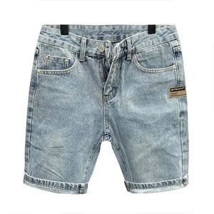 Shorts jeans machos muito micro com bolsos masculinos calças curtas de jeans coreana fina xl venda xxxl cowboy vintage 240524