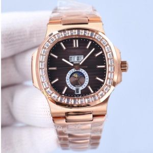 Wielokolorowy mecz w stylu Watch Classic Mens Watch Case z Diamonds Oval Dial Watch Mechaniczne automatyczne zegarki Sapphire Waterproof 289i