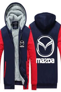 2019 Winter Hoody Mazda Car Logo Men Kobiety zagęszczenie jesiennych bluzy Ubrania Bluzy błyskotki Zapip Kurtka polarowa z kapturem streetwear1926833