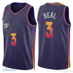 Devin Booker Kevin Durant كرة السلة القميص Bradley Beal 3 Jerseys Men Steve 13 Nash Charles 34 Barkley City Blue Sports Sit