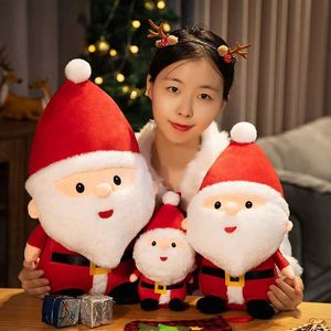 Fyllda plyschdjur 23-50 cm Söt jultomten snögubbe älg Granny Plush Toys Juldekordockor fyllda mjuka för baby barn gåva