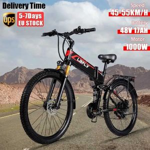 Bikes 2024 NewLAFLY X3 PRO 27.5-inch 1000W electric bike foldable 48V lithium assisted MTB electric bike off-road Ebike Q240523