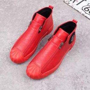 High quality leather zipper spring top casual board shoe hot designer new flat shoes Zapatillas Hombre Crease-resistant leathers shoes for men a9