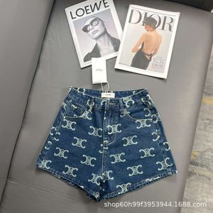 Zweiteilige Hosen von Frauen CE24 Sommer modischer vielseitiger Artikel Volldruck Denim Shorts