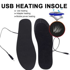 1 Pair USB Insoles Heated Thermal Underwear Men Winter Outdoor Sports Heating Shoe Insoles Feet Warmer Sock Pad Washable Thermal