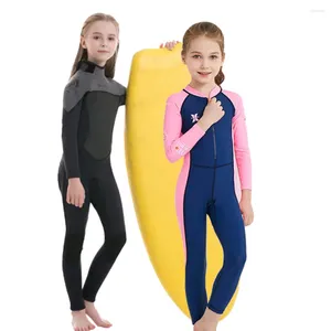 Frauen Badebekleidung Neoprene Langarmes Neoprenanzüge Tauchanzüge für Jungen/Mädchen Rash Guards Ein Stück Surfen Badeanzug Schwimmschnödel