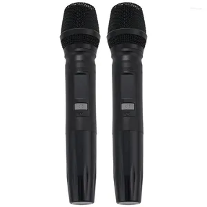Microphones -2Pcs/Set Ux2 Uhf Auto Wireless Dynamic Microphone System With Receiver For Mixer Speaker Desktop Bus Audio