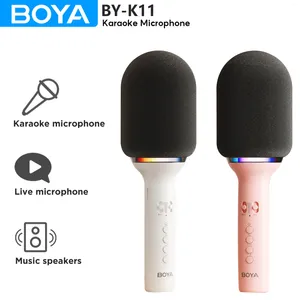 Microfoni Boya wireless bluetooth karaoke microfono portatile portatile per altoparlanti per altoparlanti per la festa della festa KTV per tutto lo smartphone