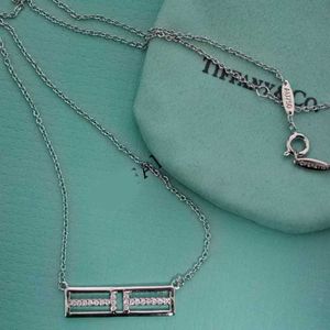 Designer's Brand Precision High Quality Double T Diamond Necklace Fashion Personalized Jewelry Network Red