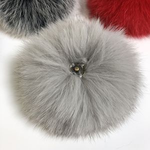 Pompom de pêlo de pêlo de luxo DIY 100% natural de raposa chapéu de cabola bola pom pom