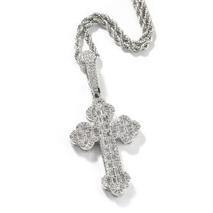 New large cloud cross pendant hiphop hip-hop rap with diamond inlaid personality versatile trendy men's necklace jewelry