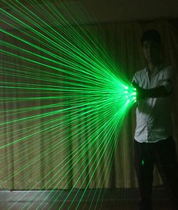 Multiline Green Laser Party Gloves Luminous для светодиодного робота -костюма Бар Бар Музыкальный фестиваль сцены. Сцены 9808302