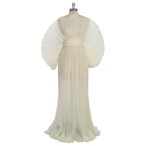 Fashion Organza Pleated Maternity Dress for Po Shoots Dresses Pregnancy Shoot YW230726 240522