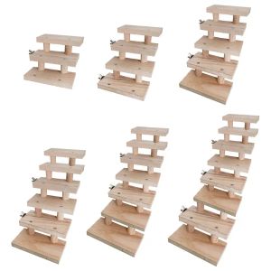 Hamster Ladder Toys 3/4/5/6/7/8 Layers Wood Ladder Bird Parrot Toy Climbing Stairs Pet Toys Gift Pet Cage Accessories