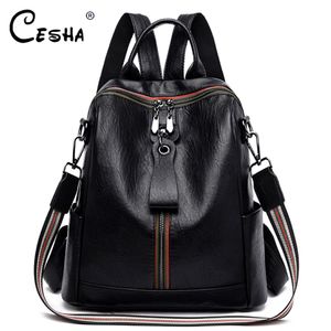 Luxury Soft Leather Women Travel bags High Qualtiy Durable Leather Backpack Fashion Large Capacity Girls 245B