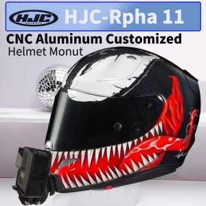 TUYU Anpassad HJC-RPHA LL CNC Aluminium Helmet Chin Mount för GoPro Max Hero 10 9 Insta360 One X2 DJI AKASO YI SJCAM CAMERA