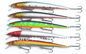 Minnow Fishing luresbaits Plastic Hard baits Popper 5pcslot 130mm19g Mix 5 colors fishing tackle Spoon 211 3851528