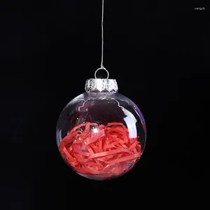 パーティーデコレーションの直径4cm 6cm 8cm小サイズ透明ガラスグローブクリスマスデーハンギーボールクリエイティブペンダント