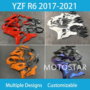Yzfr6 personalizzato gratuito 2017-2018-2019-2022 2023 carenatura per yamaha yzf r6 17-23 100% in iniezione moto fulling kit kit assissione di plastica sportiva ricostruita motobike
