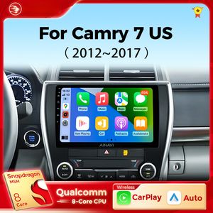 Toyota Camry 7 XV 50 55 ABD sürümü için araba DVD Radyo Android Auto 2012-2017 Carplay Multimedya Oyuncu Stereo 48EQ GPS DSP DIN