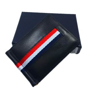 Äkta läder kreditkortshållare plånbok klassisk svart designer pengar klipp plånbok 2020 ny ankomster män purses id case drop ship 272a
