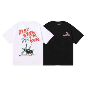Trapstar American Hip-Hop Cartoon Tryckt unisex Summer Instagram Brand Pure Cotton Short Sleeved T-shirt