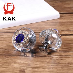 Knobs e maniglie dell'armadio di cristallo kak manopole per cassetti per cassetti di lusso manopole cucina maniglia mobili hardware