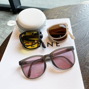 Солнцезащитные очки винтажные поляризованные солнцезащитные очки для женщин складные и портативные зеркальные
