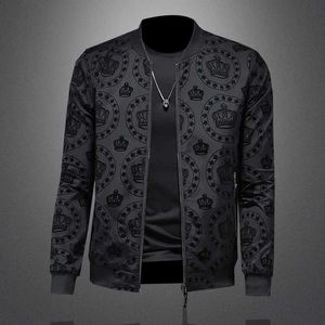 Herrjackor högkvalitativ herr svart jacka personlig mode unik designer jacka mode helt ny vårjacka Q240523