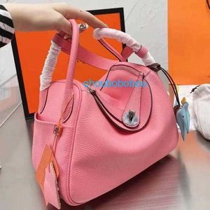 Linndys Shoulder Handbag Genuine Leather Bag 2024 New Single Shoulder Crossbody Bag Doctor Bag Womens Bag Tc Cowhide Silver Button Mini Inter OHN8