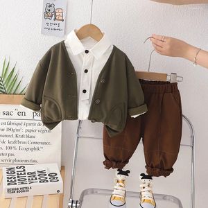 Set di abbigliamento per bambini abiti da bambino primavera autunno per bambini da 2 a 3 anni camicie a maniche lunghe pantaloni da 3 pezzi 3pcs