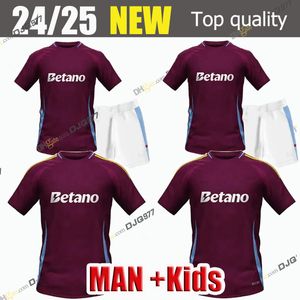 24 25 Soccer Jerseys Kids Kit Home 2023 2024 Aston Villas Football Shirt Away Fans Player نسخة Camisetas Futbol Mings McGinn Buendia Watkins Maillot