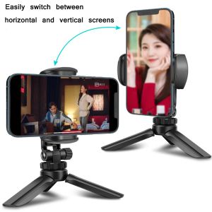 Tripé portátil Mini Tripé de Desktop Adequado para iPhone Samsung Smartphone Multi-ângulo Smartphone Live Camera Stabilizer Suporte