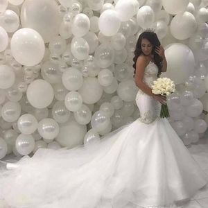 Arabic Middle East Mermaid Wedding Dresses 2020 Sweetheart Beading Lace bodice applique Court Train Ivory Vintage Bridal Gowns court tr 292P