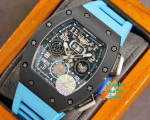 RM Watch Date Luxury Mens Mechanics titta på armbandsur mekanisk Milless högkvalitativ safirkristall S RM11-03 ES