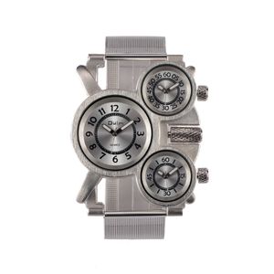 Três tempos de exibição quartzo masculino militar do exército esporte relógio pulso última tendência design alta qualidade moda relógio 2018 264q