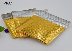 50pcslot 1513 cm kleine golden aluminisierte Folie Metallic Bubble Mailer Blasen gepolsterte Umschläge Gold Geschenkverpackung Bag5345386
