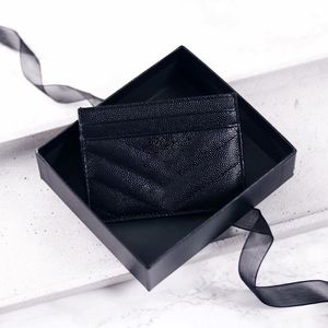 Top -Qualität mit echten Leder -Geldbörsen -Kartenhalter Brieftasche Herren berühmte Frauen Lambskinhalter Luxurys Designer Mode Münze Schwarz Mini 3239