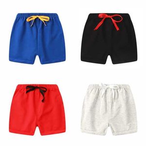 Shorts Preschool boys teenage girls shorts cotton childrens sports 0 to 1 2 3 4 5 6 summer black and white running shorts childrens clothing Y240524