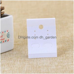 Tags Price Card High Quality 3.7X5Cm White Earring Cards Plasticaddpaper Jewelry Ear Studs Holder Display Packaging Hang Drop Delivery Otd2J