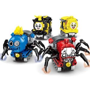 Giocattoli di Halloween Choo Charles Horror Block Block Devil Spider Train Animal Monster Character Block Christmas Halloween Toy Gifts WX5.22
