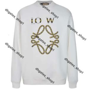 Loewe Loewve Designer Wysokiej jakości Luksusowy Nowy Sweter Sweter Women Trendy Long-Sleeved Top High-end Slime Pullover SWEAT KOBIETA BIAŁE CZYNNE SWEATERY KRÓTKI 651