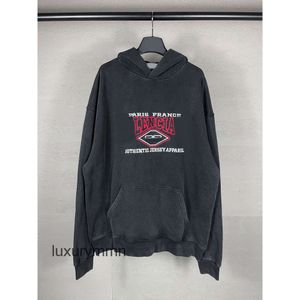 Banner män tröjor vinter balenciiga paris hoodies hoodie mens höst modedesigner klassisk broderi tvättvatten gammal huvtröja lösa casual män 8iw6