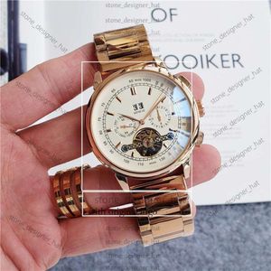 PeKphilippe Watch duże koło zamachowe w pełni automatyczne maszyny o rozmiarze 40 mm luksusowy zegarek dla mężczyzn zespół ze stali nierdzewnej Business Sapphire 49be