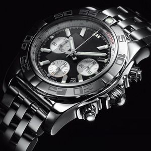 High quality Male stainless Steel Watches Quartz Stopwatch Man Wrist Watch Black Dail BL11 3286