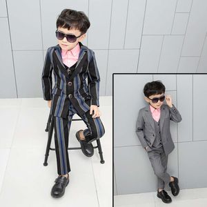 Wedding Suits For Flower Boys Children Blazer Vest pants Tie 4PCS Formal Tuxedo Clothing Set Gentleman Kids Performances Costume