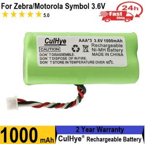 AAA 3.6V 1000MAH NI-MH Zebra/Motorola Symbol 82-67705-01 LS-4278 LS4278-M BTRY-LS42Rの充電式バッテリー交換